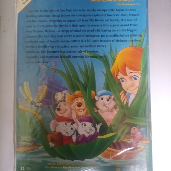 Walt Disney Classic "the Rescuers" V.H.S.Video - Picture 2 of 2
